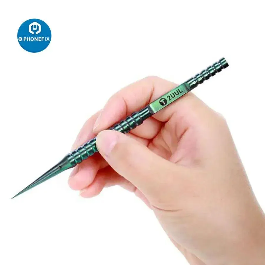 2UUL Straight Curved Head Titanium Alloy Tweezers For Phone Repair - Image 2