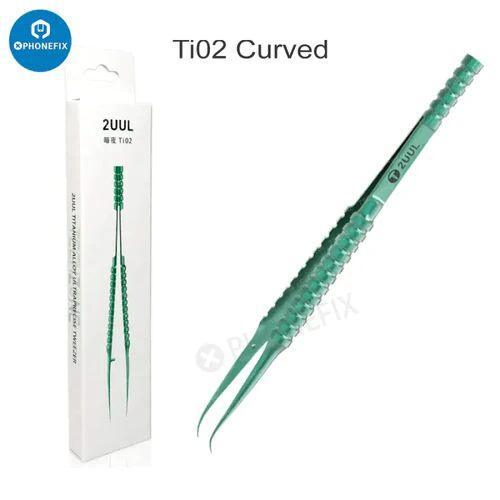 2UUL Straight Curved Head Titanium Alloy Tweezers For Phone Repair - Image 6