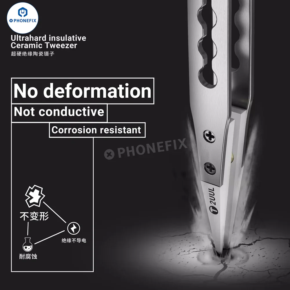 2UUL TW31 Ceramic Tweezers IC Component Disassembly Pickup Tool - Image 6