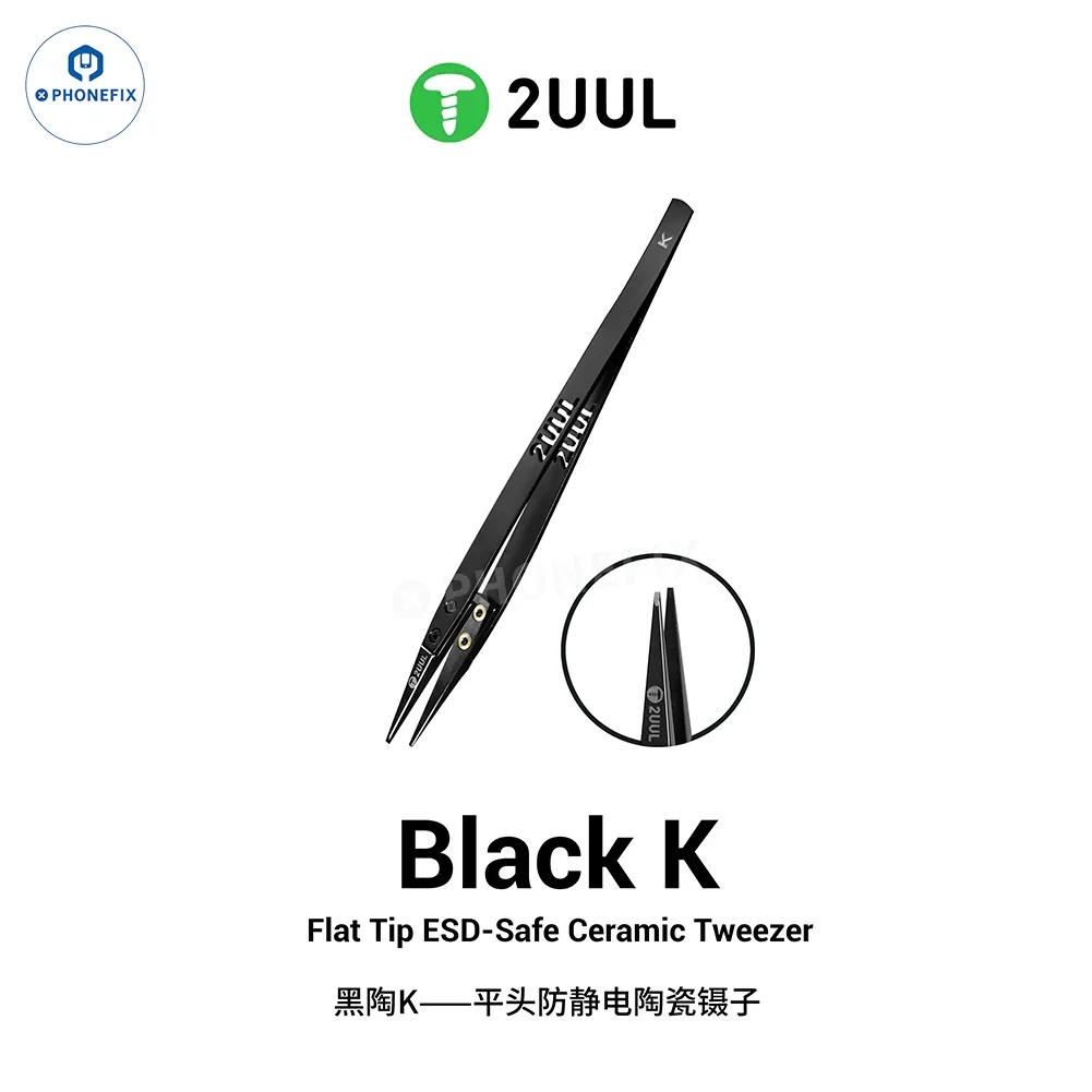 2UUL TW31 Ceramic Tweezers IC Component Disassembly Pickup Tool - Image 8