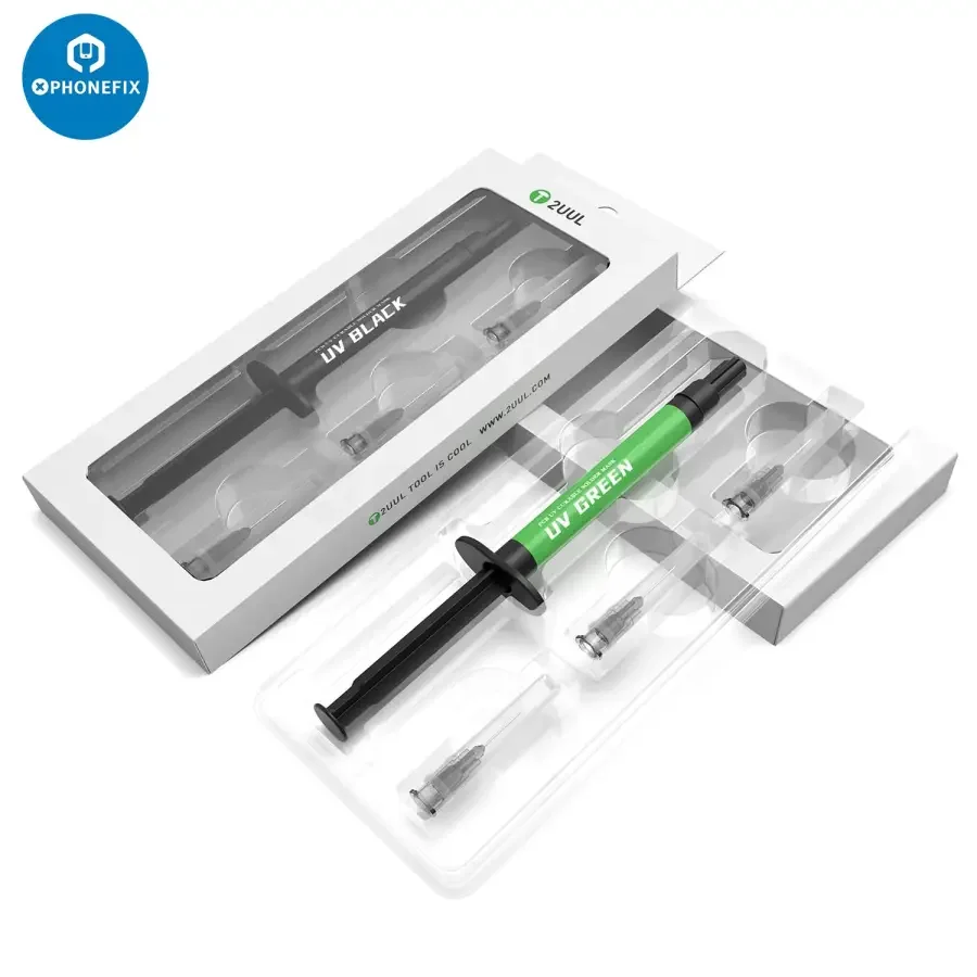 2UUL UV Curable Solder Mask Black Green Paste With 0.6mm Needle - Image 4