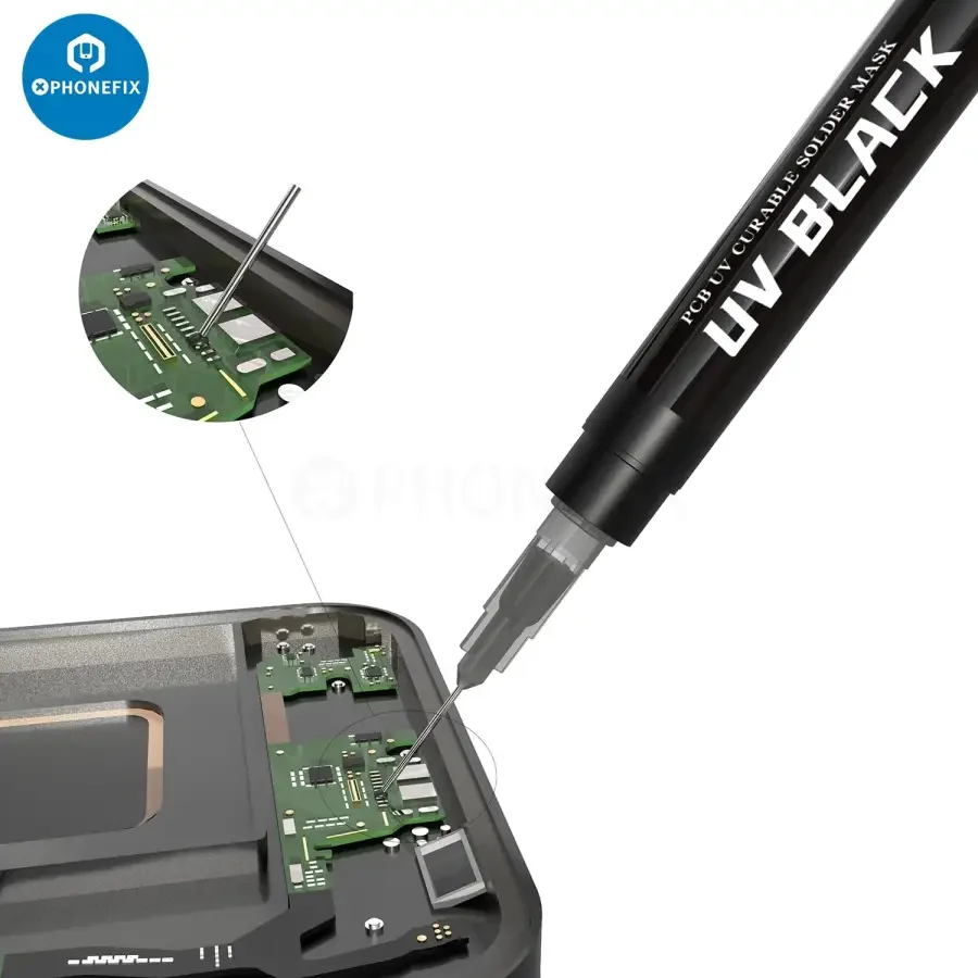 2UUL UV Curable Solder Mask Black Green Paste With 0.6mm Needle - Image 8