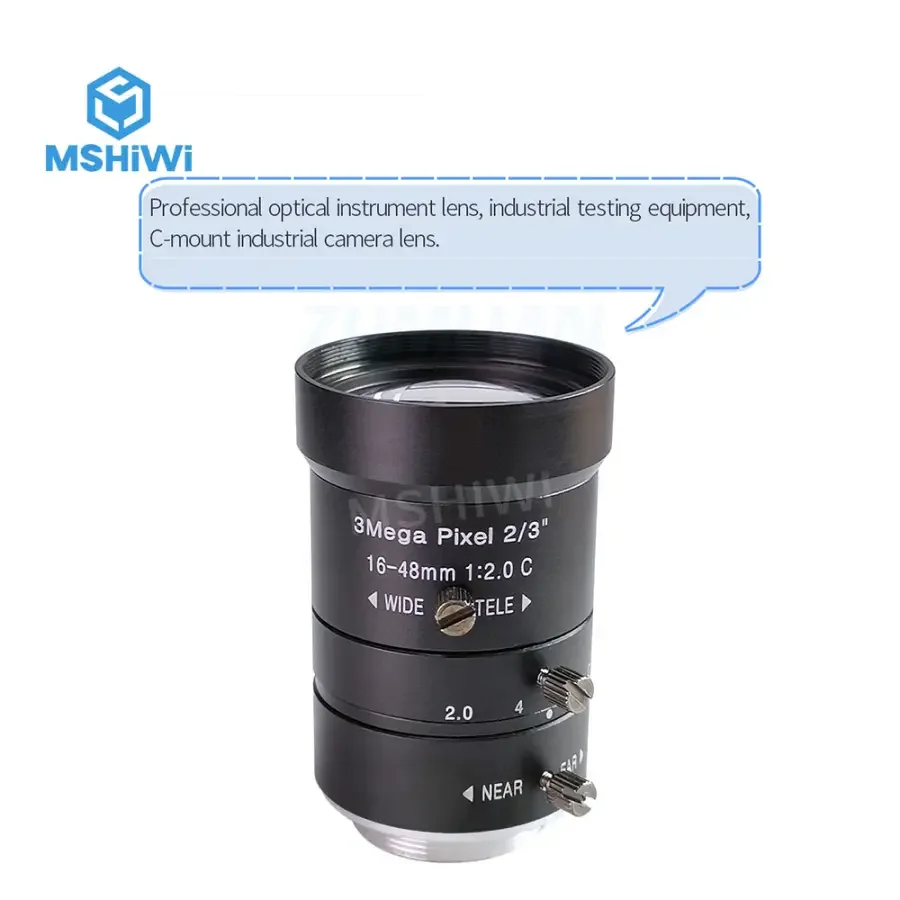 3.0MP 16-48mm  2/3" F2.0 Manual Focus Lens For Vision Inspection - Image 4