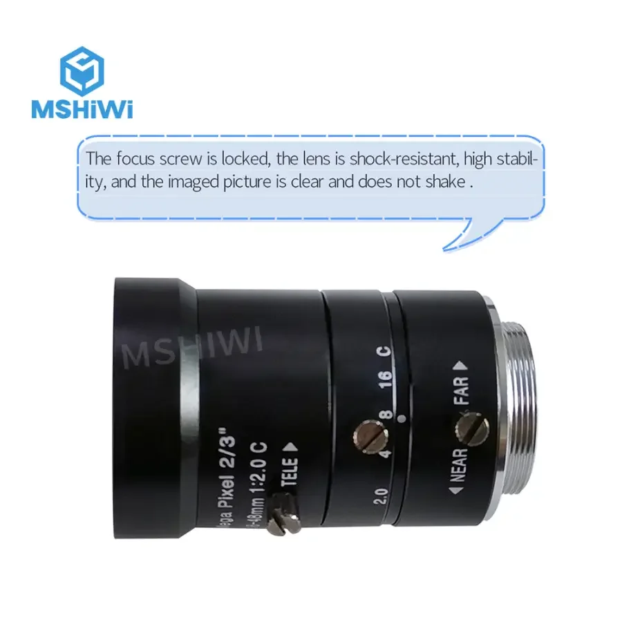 3.0MP 16-48mm  2/3" F2.0 Manual Focus Lens For Vision Inspection - Image 6