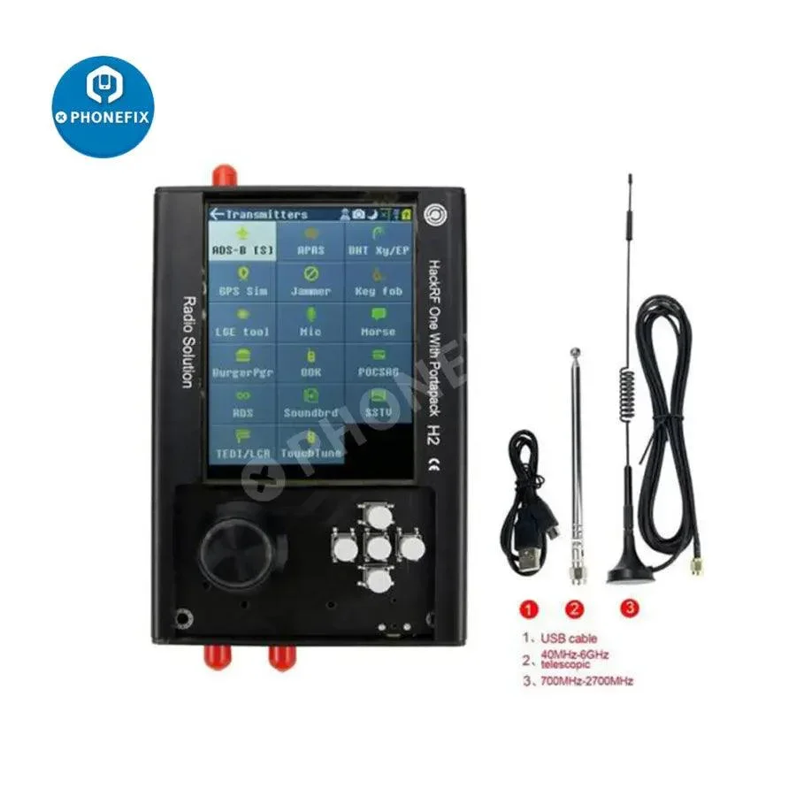 3.2" PortaPack H2+HackRF One+Antenna+Case Kit SDR Radio 1MHz-6GHz Assembled - Image 14