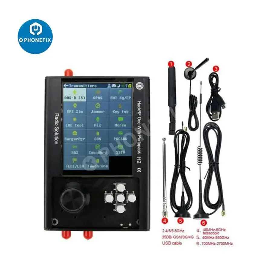 3.2" PortaPack H2+HackRF One+Antenna+Case Kit SDR Radio 1MHz-6GHz Assembled - Image 15