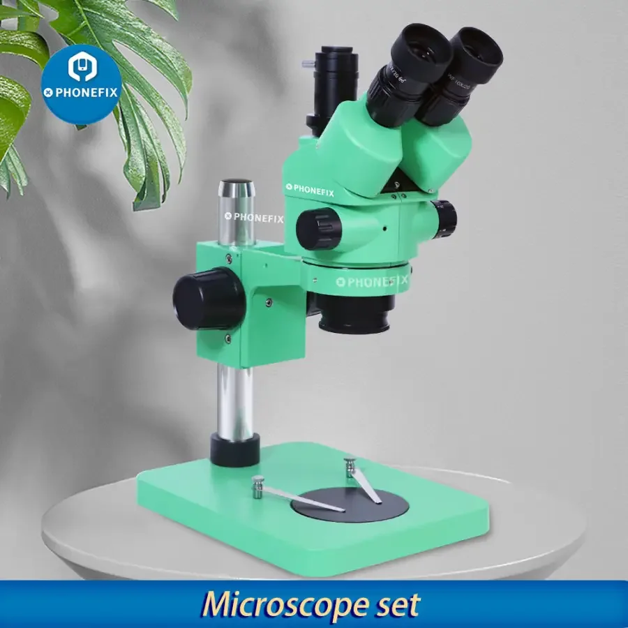 3.5X-180X Green Trinocular Stereo Zoom Microscope For Phone PCB Repair - Image 11