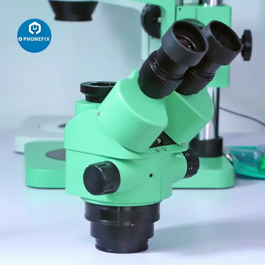 3.5X-180X Green Trinocular Stereo Zoom Microscope For Phone PCB Repair - Image 12