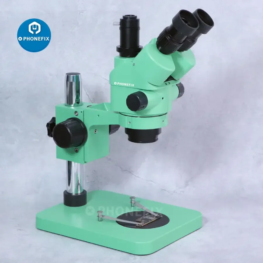3.5X-180X Green Trinocular Stereo Zoom Microscope For Phone PCB Repair - Image 4