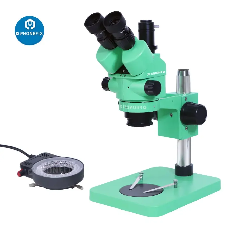 3.5X-180X Green Trinocular Stereo Zoom Microscope For Phone PCB Repair - Image 6