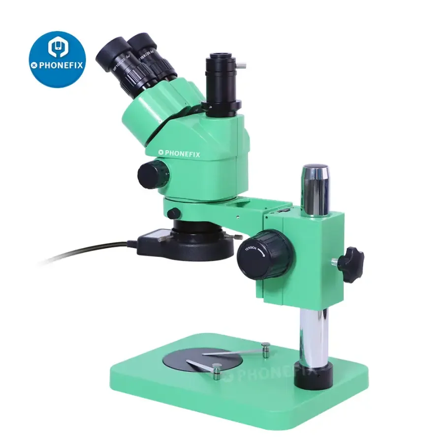 3.5X-180X Green Trinocular Stereo Zoom Microscope For Phone PCB Repair - Image 7