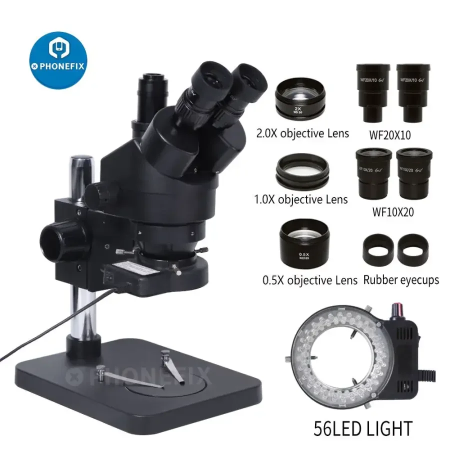 3.5X-180X Stereo Zoom Trinocular Microscope for PCB Inspection - Image 12