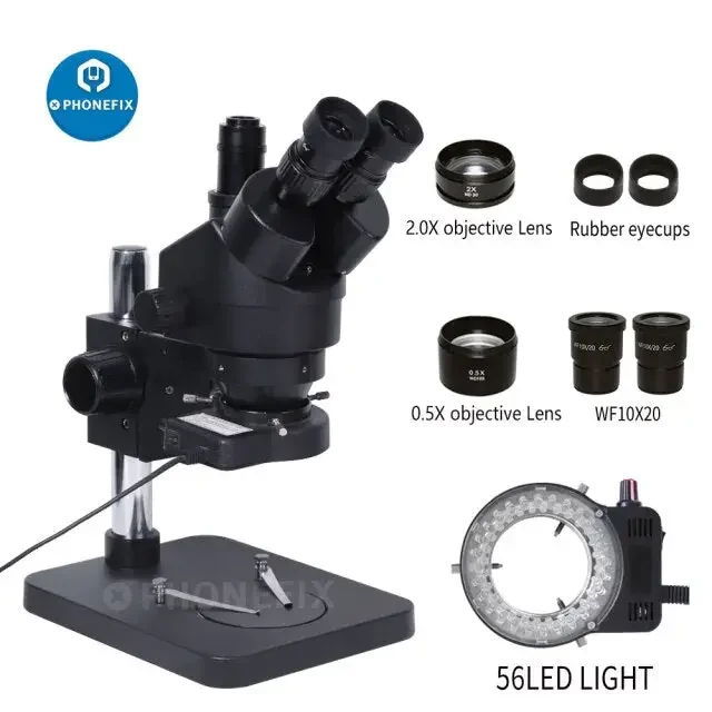 3.5X-180X Stereo Zoom Trinocular Microscope for PCB Inspection - Image 17