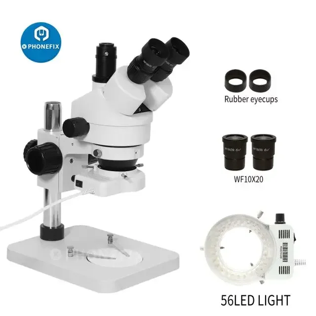 3.5X-180X Stereo Zoom Trinocular Microscope for PCB Inspection - Image 6