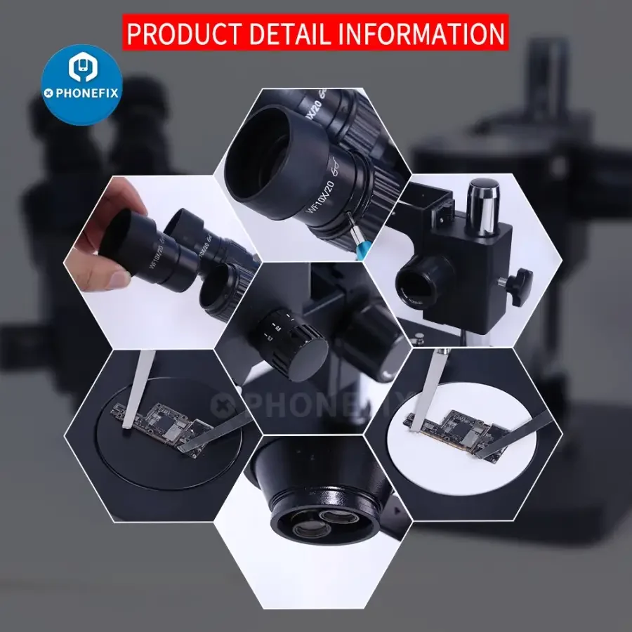 3.5X-180X Stereo Zoom Trinocular Microscope for PCB Inspection - Image 8