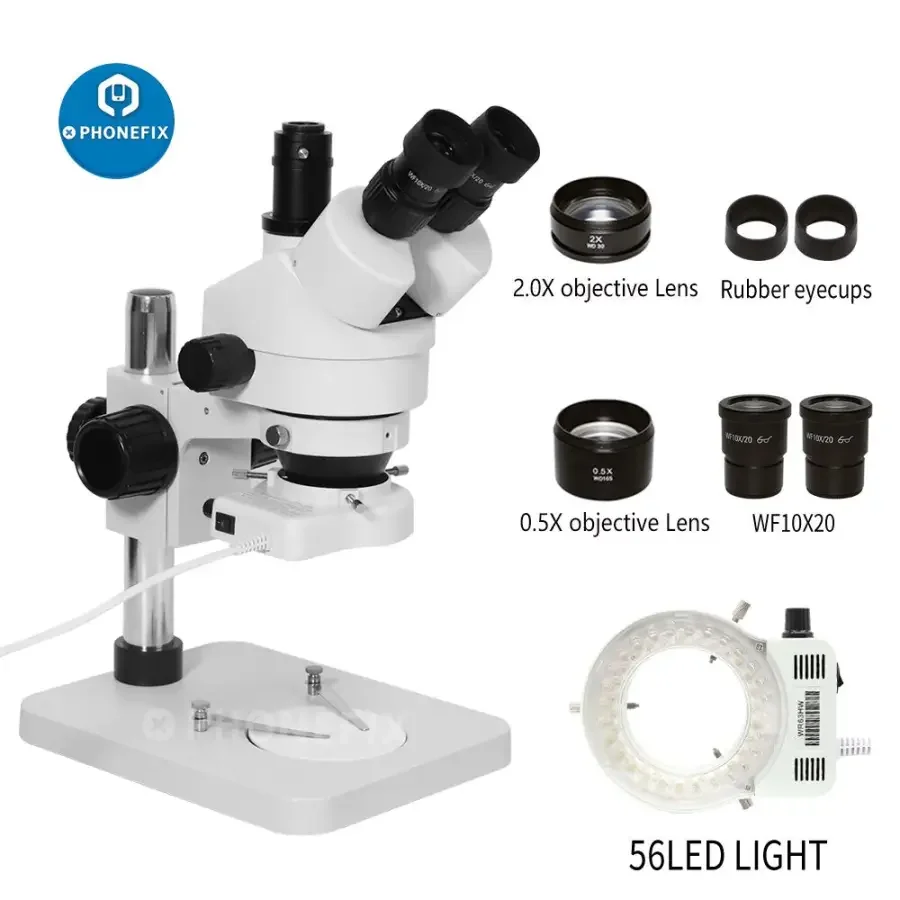 3.5X-180X Stereo Zoom Trinocular Microscope for PCB Inspection - Image 9