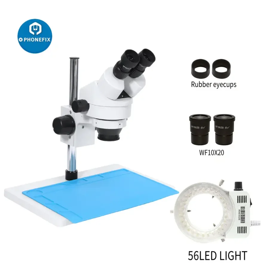 3.5X-90X Binocular Stereo Microscope With 56 Adjustable LED Light - Image 5