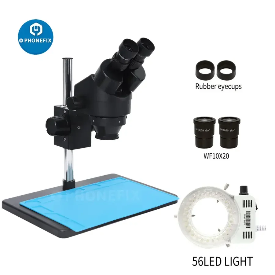 3.5X-90X Binocular Stereo Microscope With 56 Adjustable LED Light - Image 6