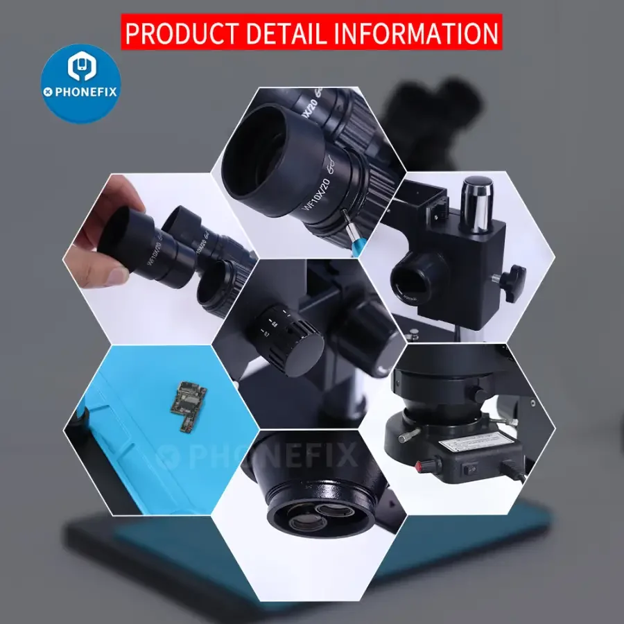 3.5X-90X Binocular Stereo Microscope With 56 Adjustable LED Light - Image 9