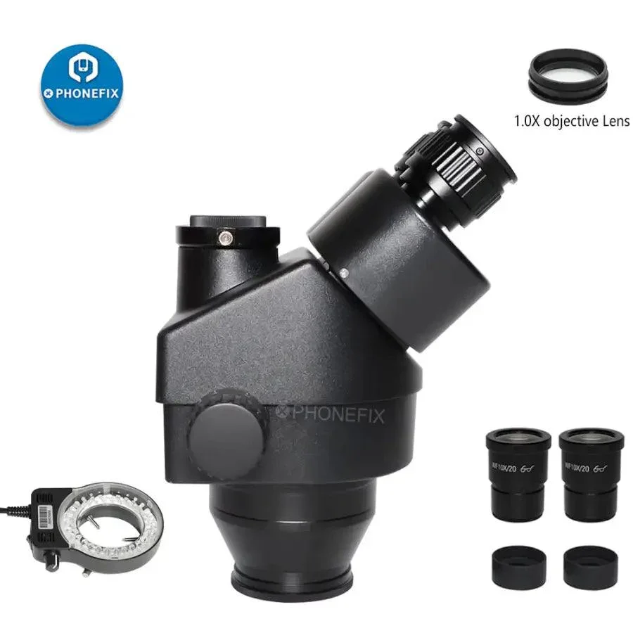 3.5X-90X Black Double Boom Stand Zoom Trinocular Stereo Microscope - Image 6