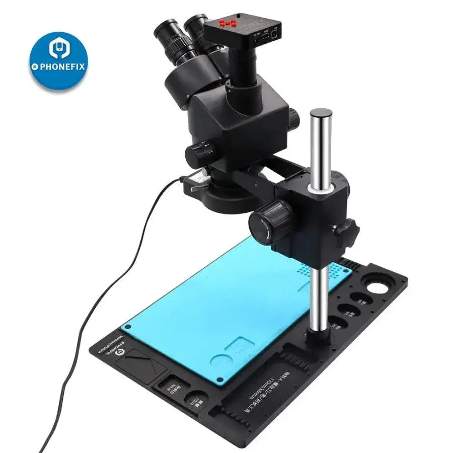 3.5X-90X Black Trinocular Stereo Microscope For Phone Motherboard Repair - Image 14
