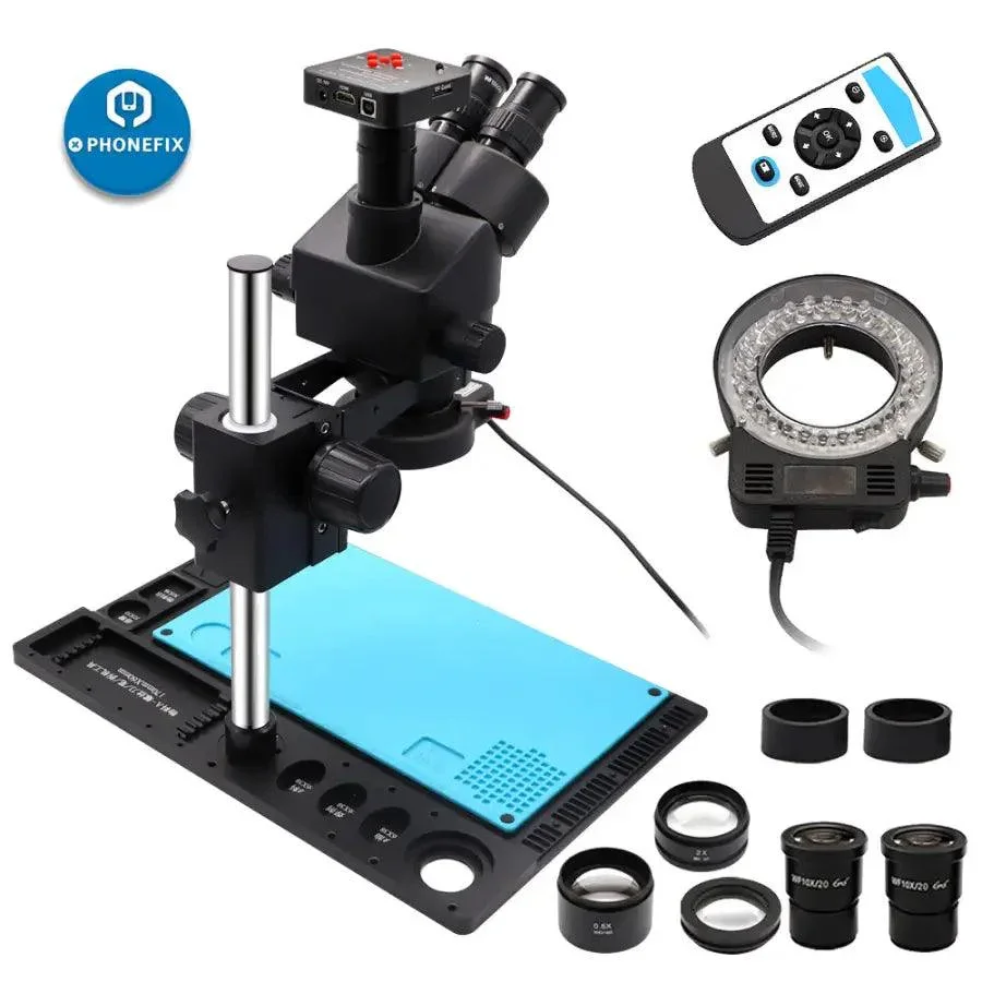 3.5X-90X Black Trinocular Stereo Microscope For Phone Motherboard Repair - Image 6