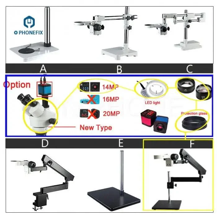 3.5X-90X Double Arm Trinocular Microscope with Industrial Camera - Image 3