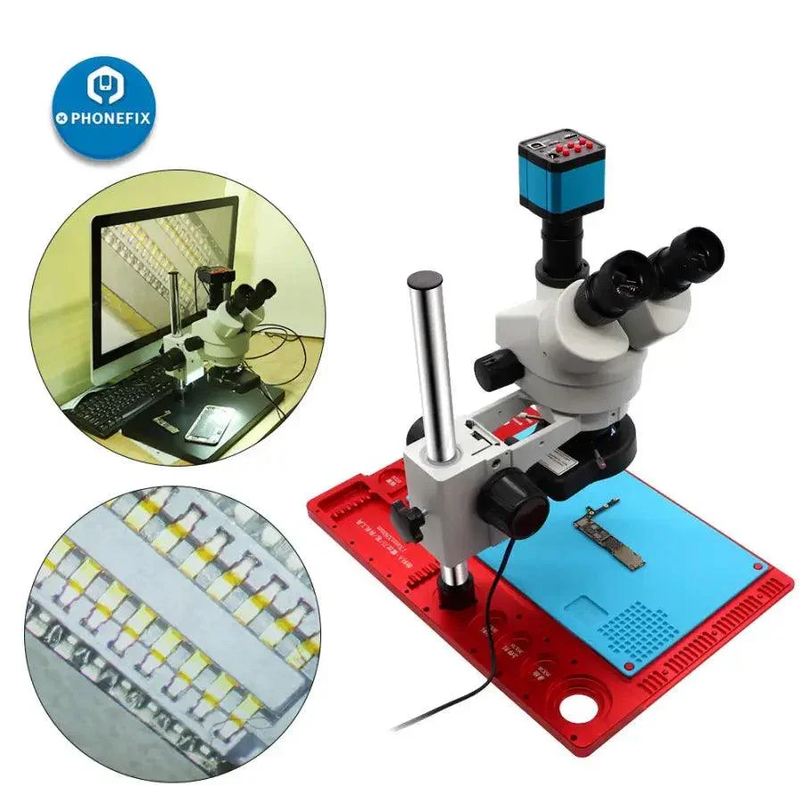 3.5X-90X Simul Trinocular Stereo Microscope for Phone PCB Soldering Repair - Image 4