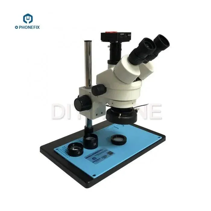 3.5X-90X Trinocular Microscope with aluminum alloy Soldering Pad - Image 4