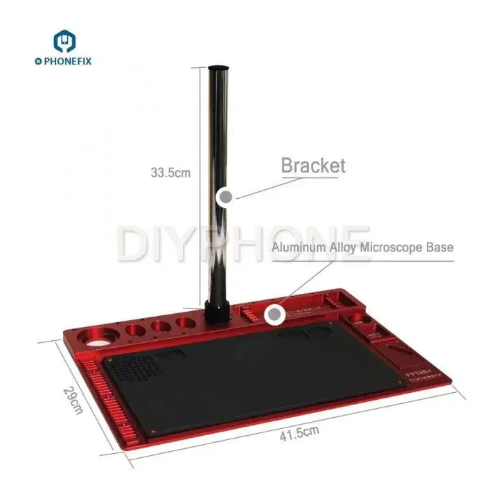 3.5X-90X Trinocular Microscope with aluminum alloy Soldering Pad - Image 6