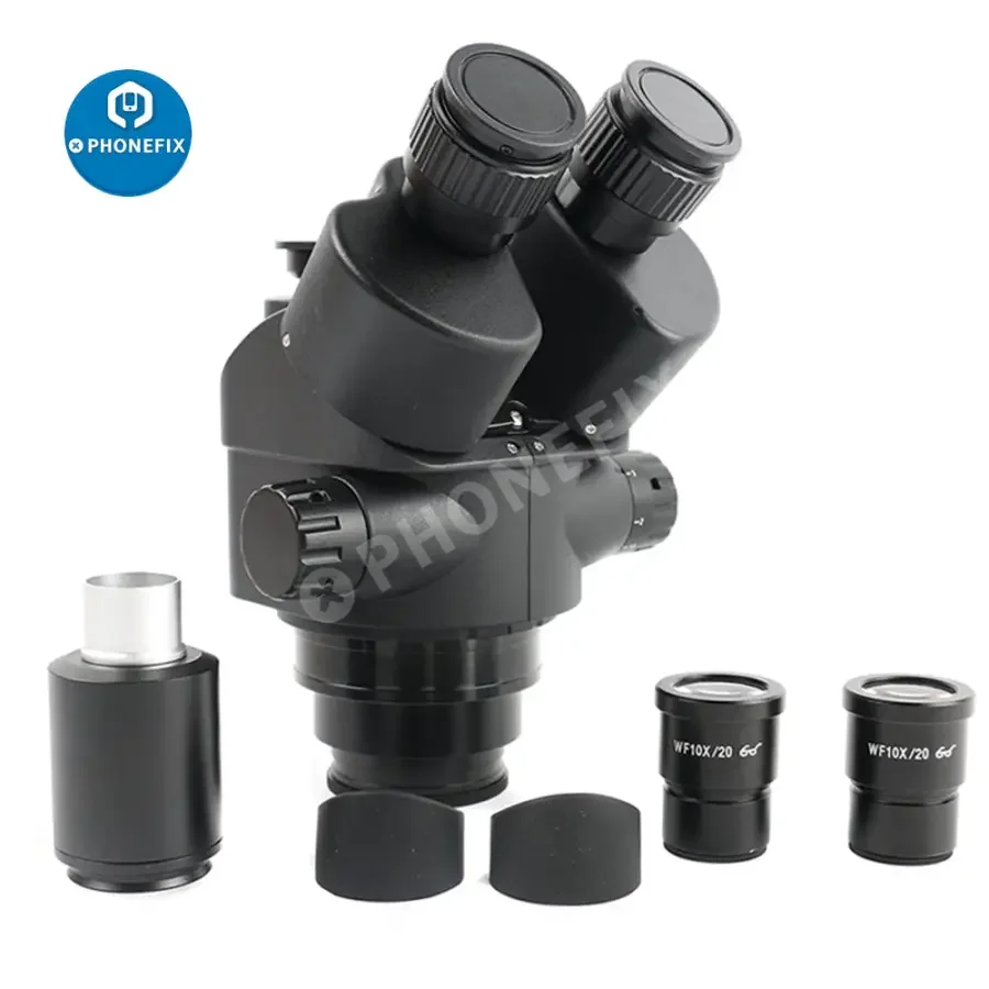 3.5X-90X Trinocular Stereo Microscope 144 LED Light+Mat For Soldering - Image 2