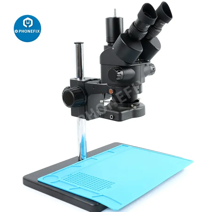 3.5X-90X Trinocular Stereo Microscope 144 LED Light+Mat For Soldering - Image 4