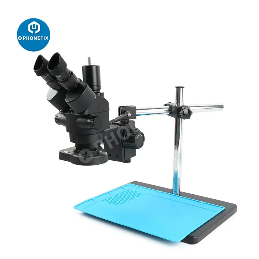 3.5X-90X Trinocular Stereo Microscope 144 LED Light+Mat For Soldering - Image 5