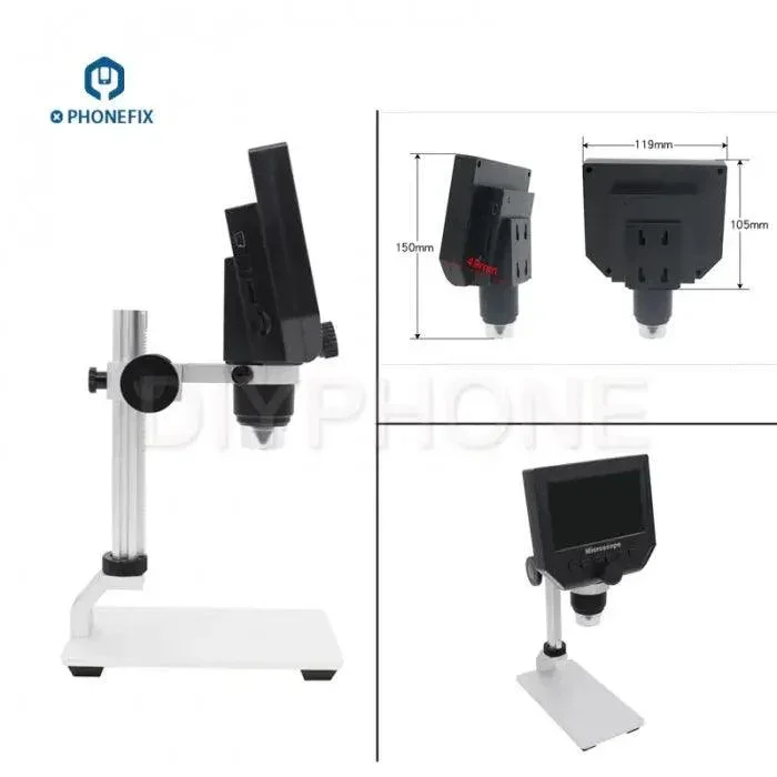 3.6MP 600X HD Digital Electronic Microscope with 4.3" LCD Display - Image 3