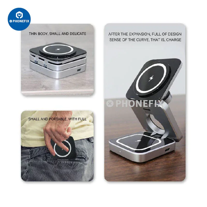 3 in 1 Foldable Magnetic Wireless Charger Fast Charging Station - Image 8