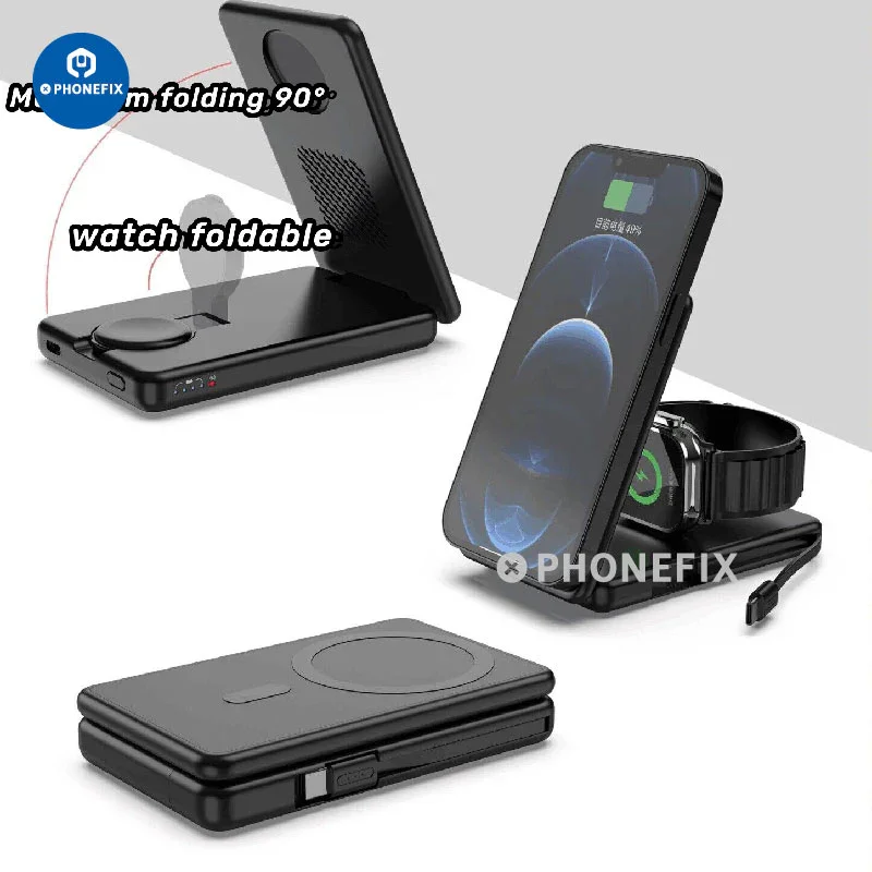 3 In 1 Magnetic Wireless Fast Charger Station Portable Power Bank - Image 4