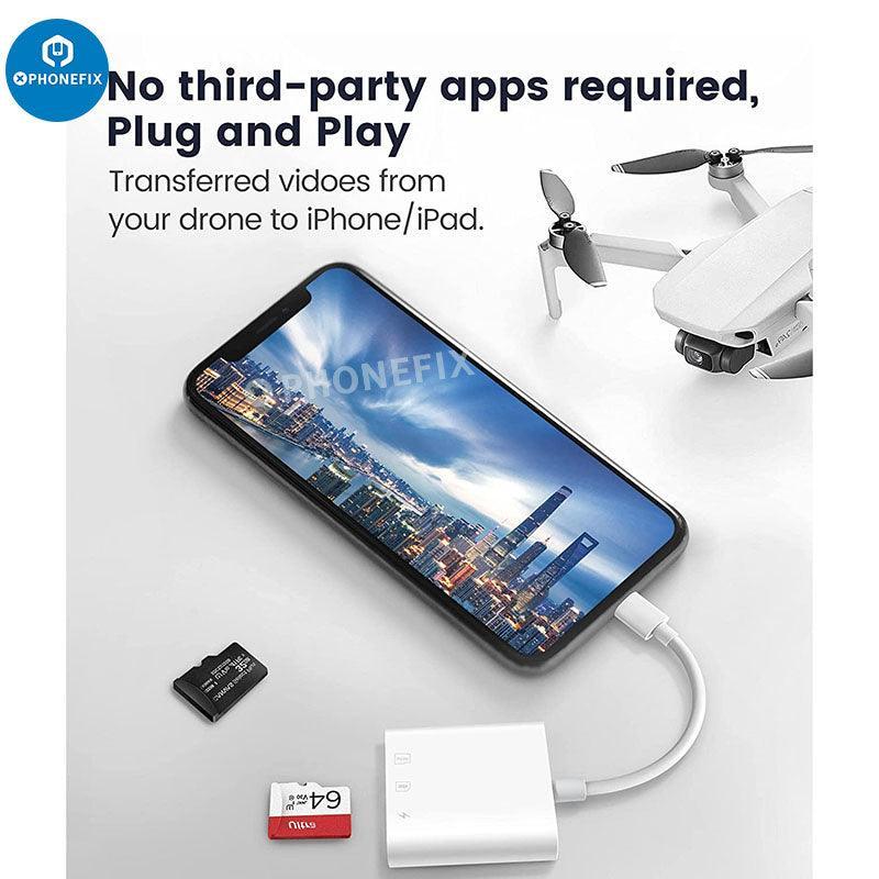 3 in 1 SD MicroSD Card Cameras Reader for iPad iPhone USB Adapter - Image 3