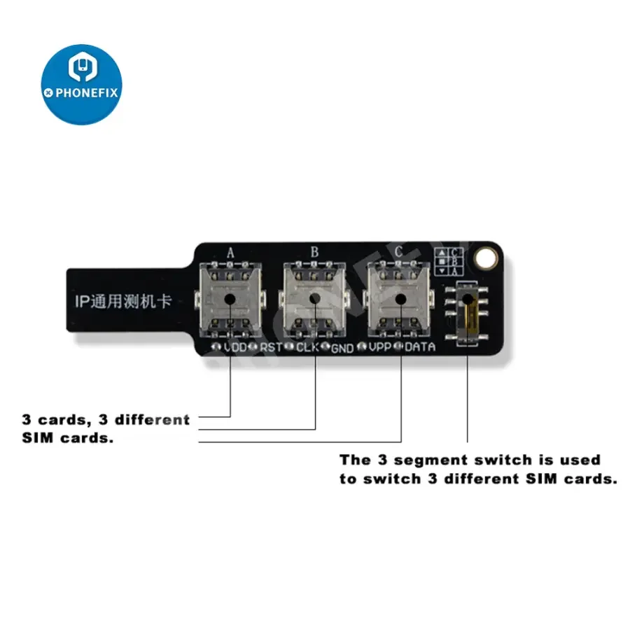 3 In 1 Universal IP Test Card For iPhone Android SIM Signal Test - Image 3