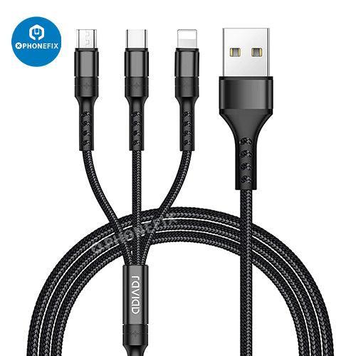 3 in 1 USB Charging Cable for Apple Lightning Type-C Micro USB - Image 2