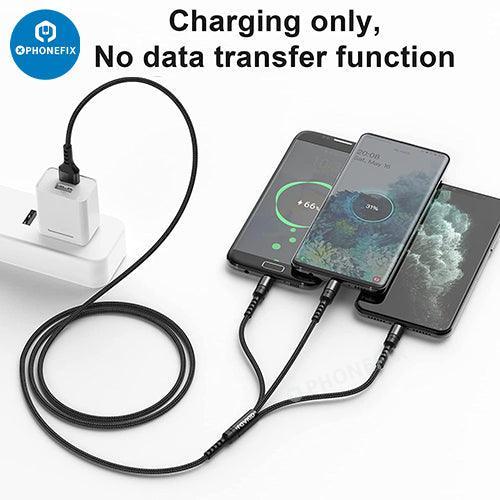 3 in 1 USB Charging Cable for Apple Lightning Type-C Micro USB - Image 3