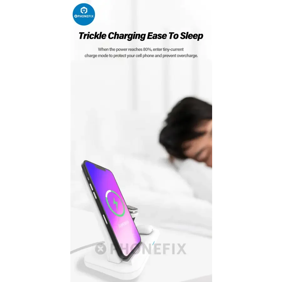 3 in 1 Wireless Charging Station Fast Charger for Phone iWatch AirPods - Image 7