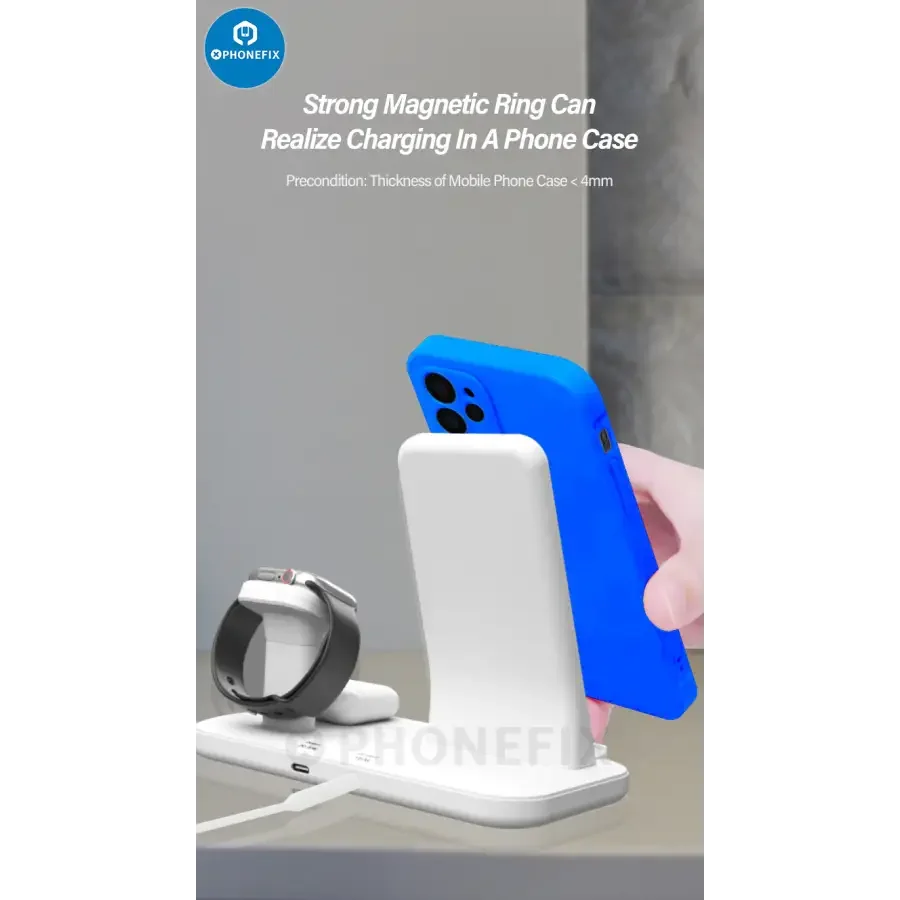 3 in 1 Wireless Charging Station Fast Charger for Phone iWatch AirPods - Image 8