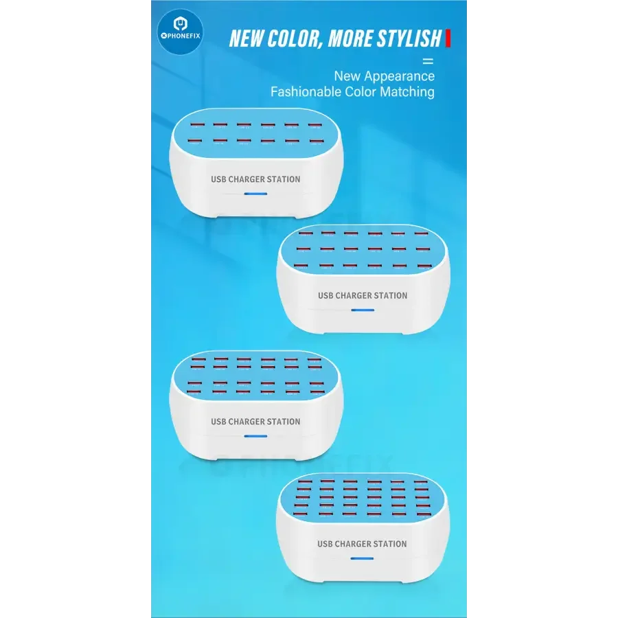 30 Port Charger USB Data Hub 160W Multiport Charging Dock Station - Image 5