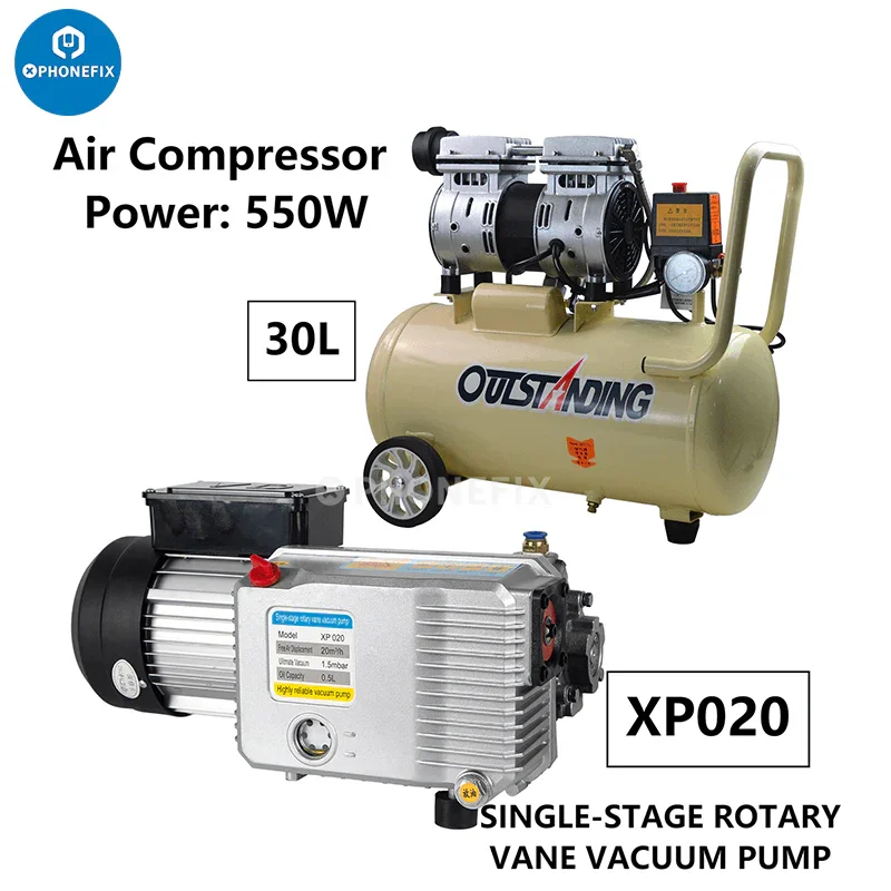 30L Air Compressor Pump Vacuum Pump For LCD Laminator Repair - Image 2