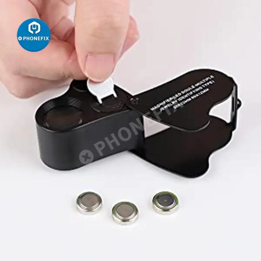 30X-60X Foldable Jewelry Magnifier With LED Light Repair Assist Tool - Image 10