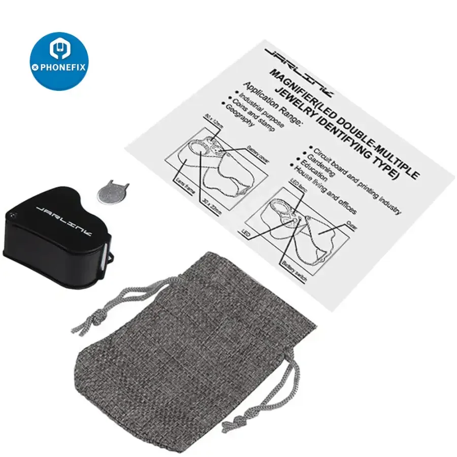 30X-60X Foldable Jewelry Magnifier With LED Light Repair Assist Tool - Image 3