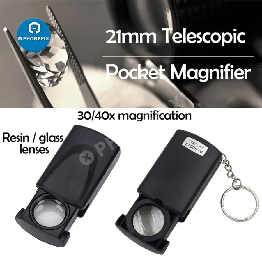 30X-60X Multi-function Portable Hand Magnifying Glass Jewelry Loupe - Image 3