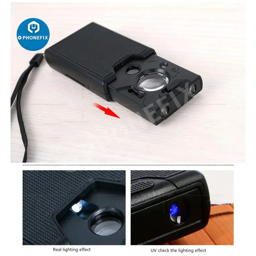 30X-60X Multi-function Portable Hand Magnifying Glass Jewelry Loupe - Image 8