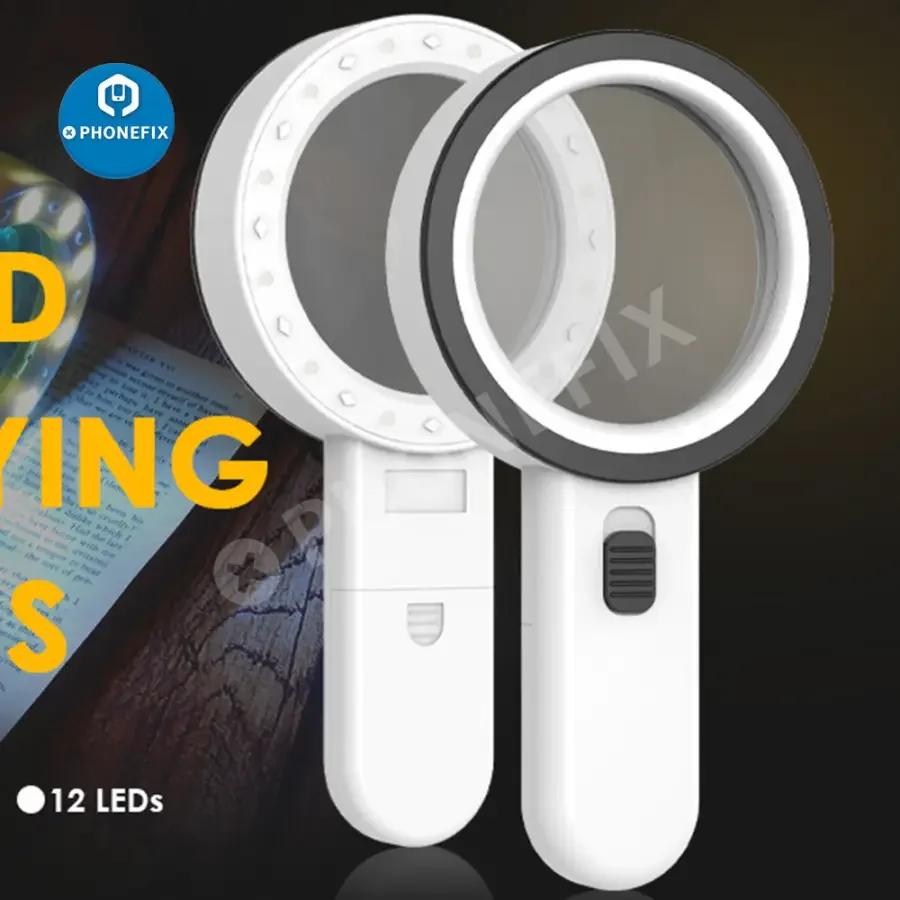 30X Handheld Magnifier With Light For Soldering/ Inspection Jewelry/Seniors Reading - Image 3