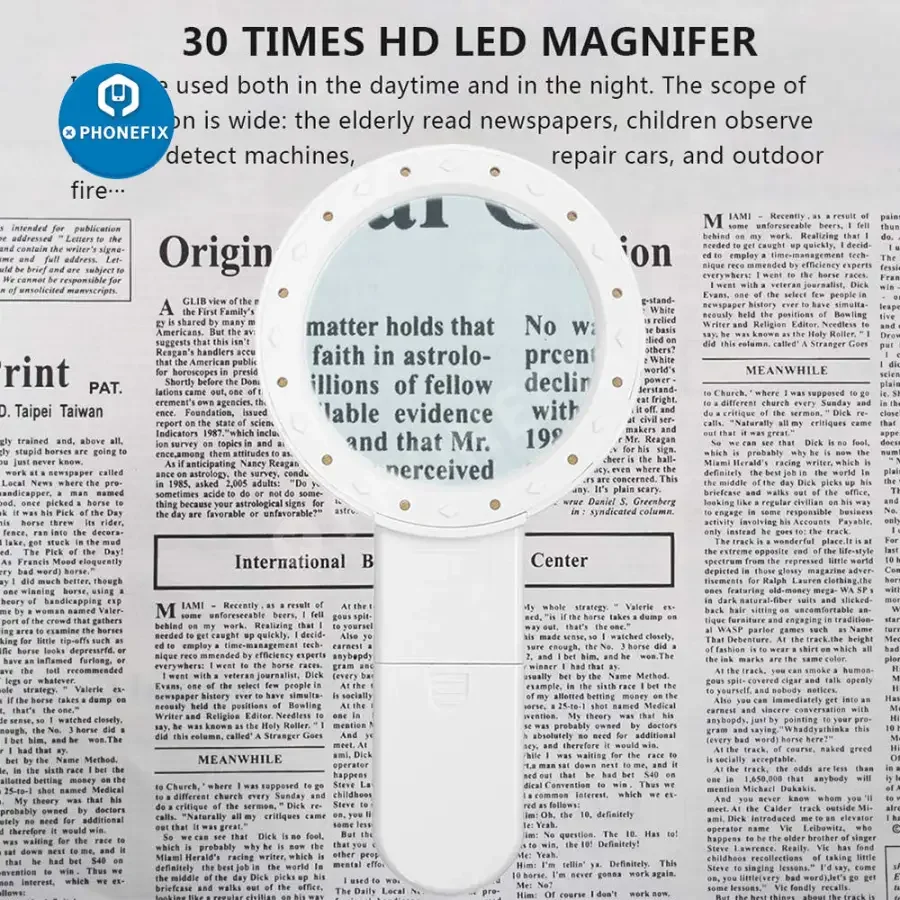30X Handheld Magnifier With Light For Soldering/ Inspection Jewelry/Seniors Reading - Image 6